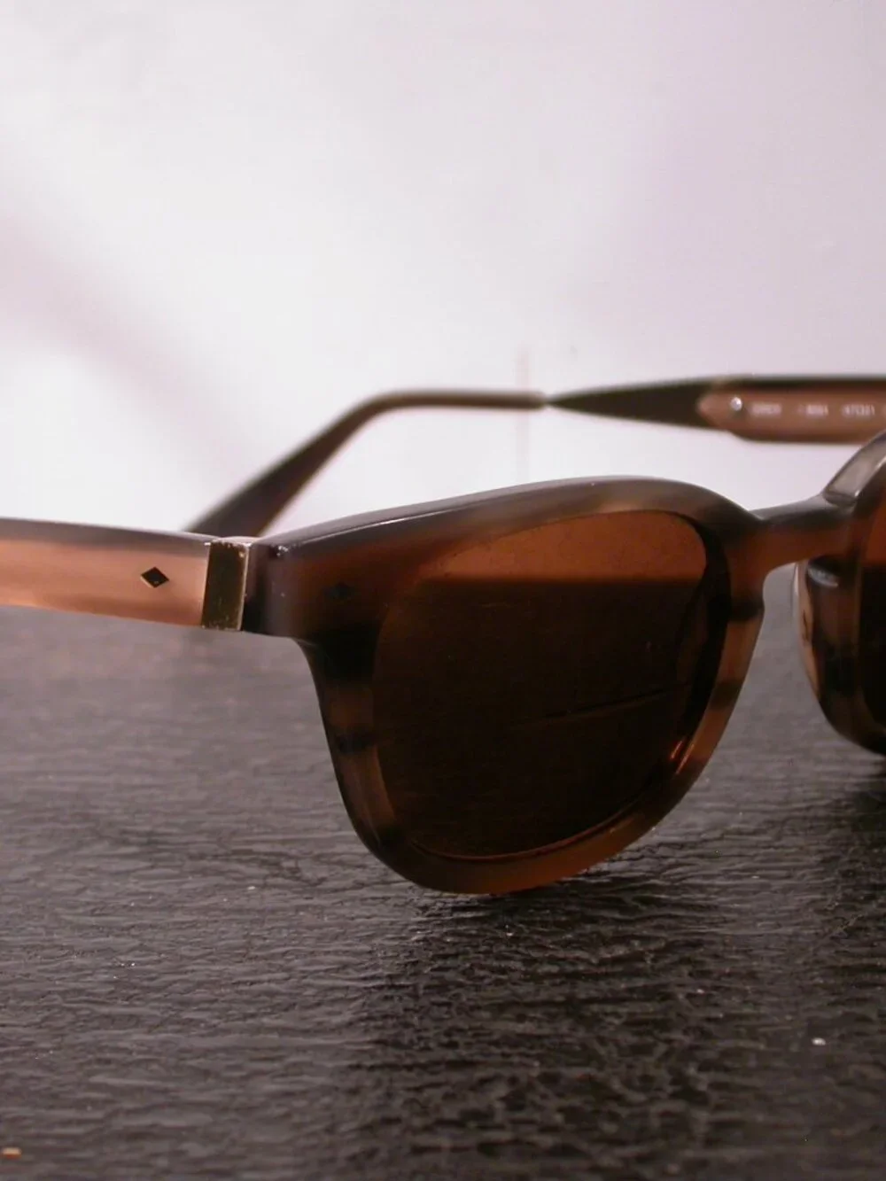 Seraphin Drew Gold and Beige Stripe Sunglasses Made in Japan   FRAME ONLY